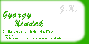 gyorgy mindek business card